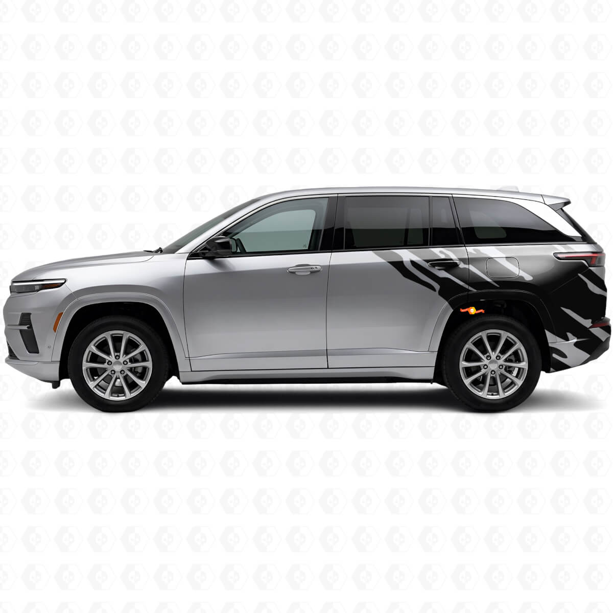 Schlammspritz-Grafik Aufkleber für die hintere Seite des Jeep Wagoneer S 2024+