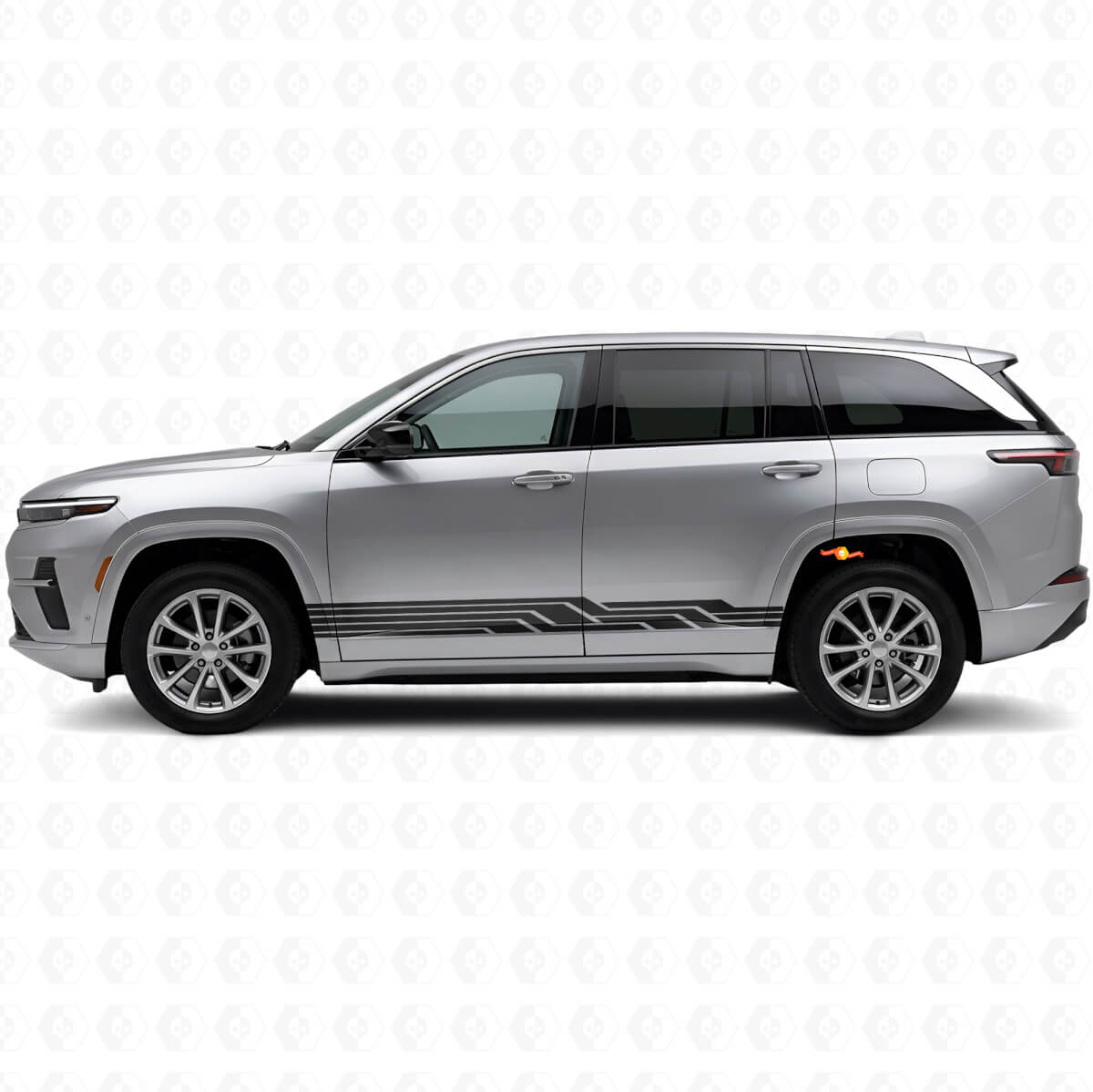 Verschlungene Streifen Seiten-Vinylaufkleber für Jeep Wagoneer S 2024+