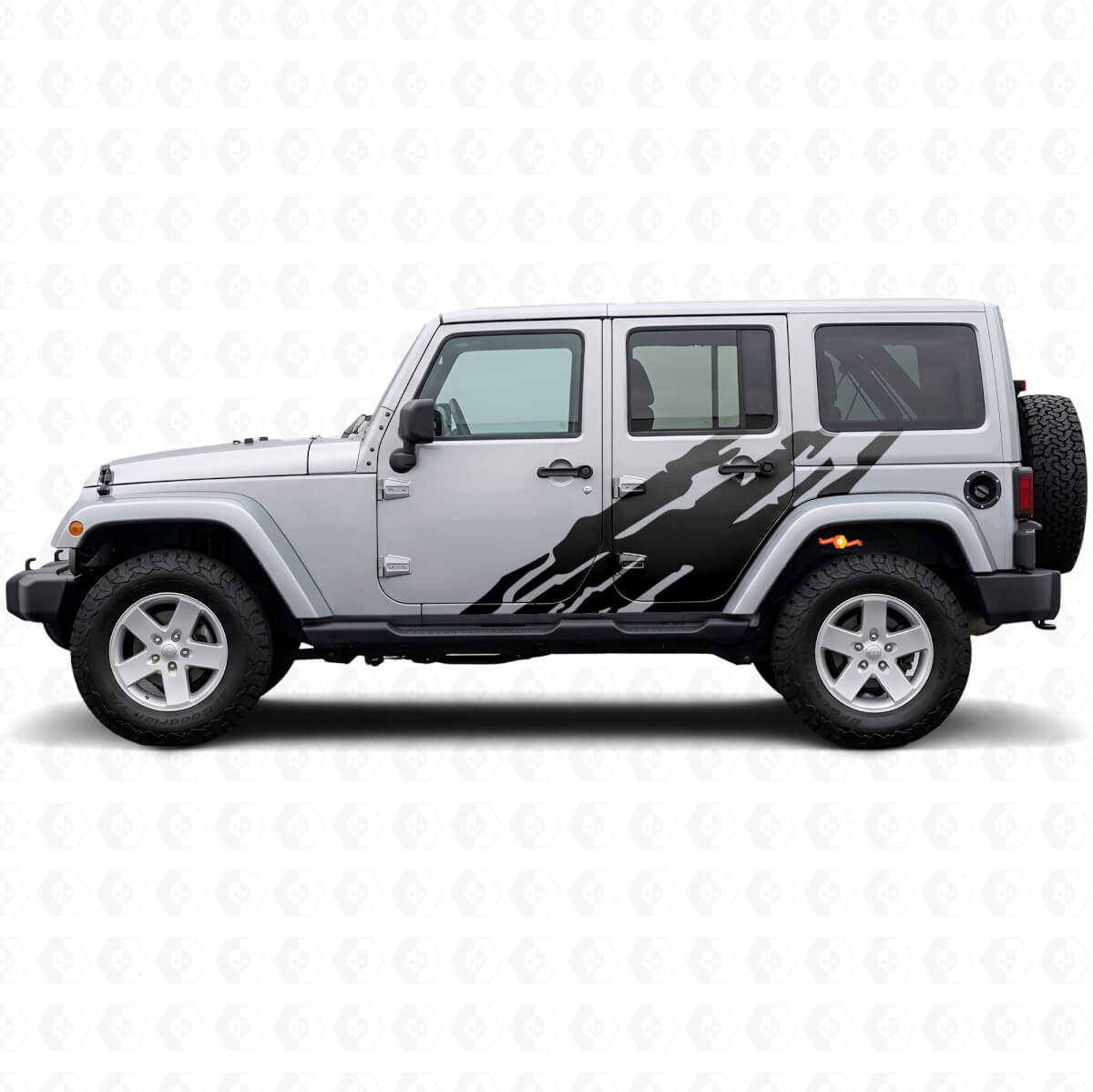 Schlammspritz-Grafik Seiten-Vinyl-Aufkleber für Jeep Wrangler JK 2007-2018
