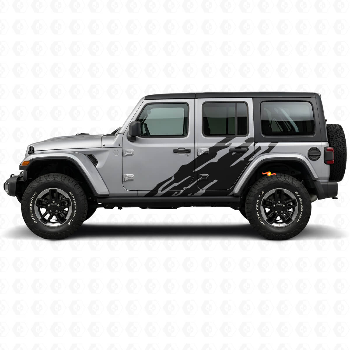 Schlammspritz-Grafik Seiten-Vinylaufkleber für Jeep Wrangler JL 2018+