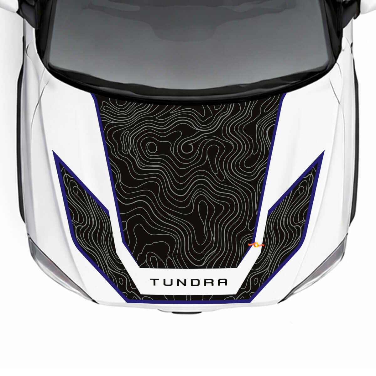 Topographische Karte Komplettset Vinylaufkleber für Toyota Tundra Hybrid 2023
