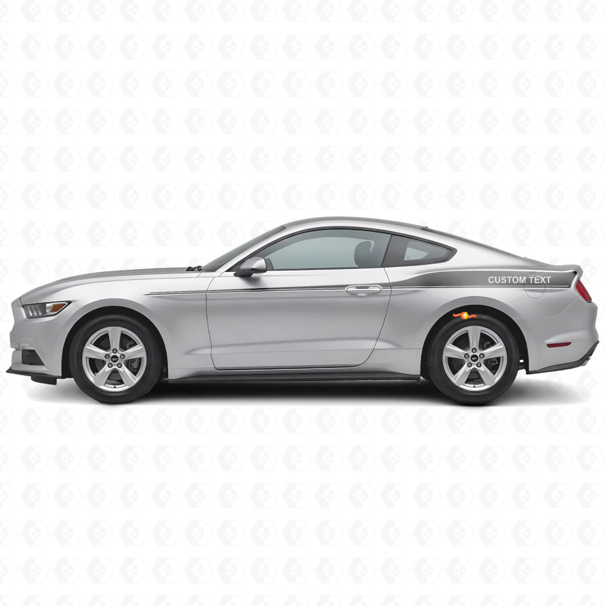Dekoriertes maßgeschneidertes Vinyl-Aufkleber-Set für Seitestreifen für Musclecar Mustang 2015-20