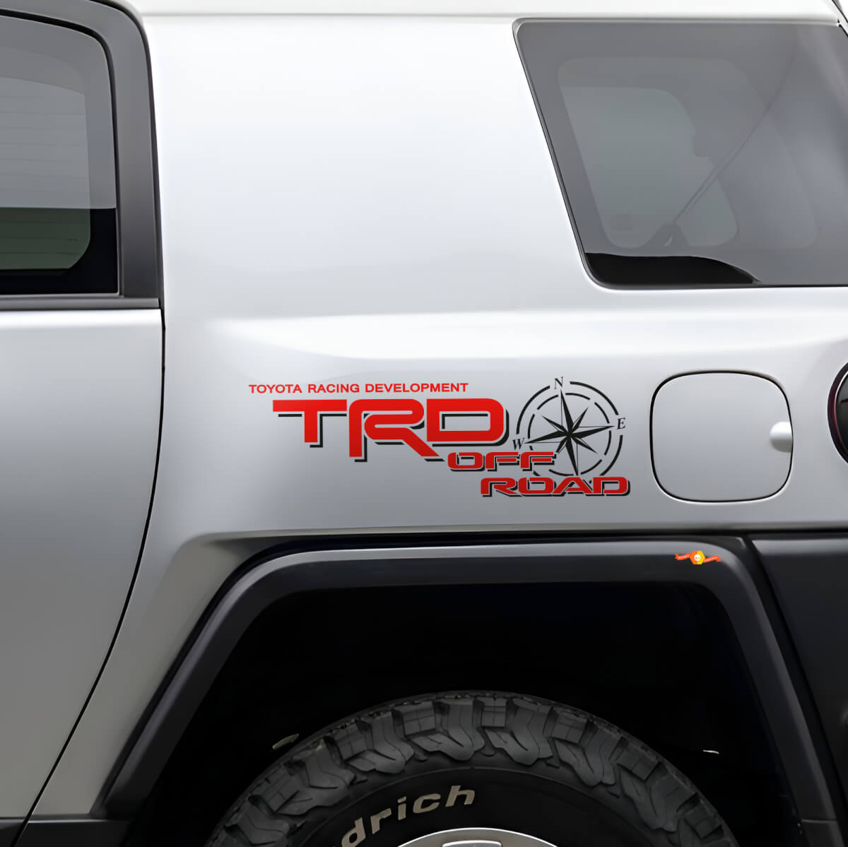 TRD Off Road Kompass Seiten-Vinylaufkleber für Toyota FJ Cruiser