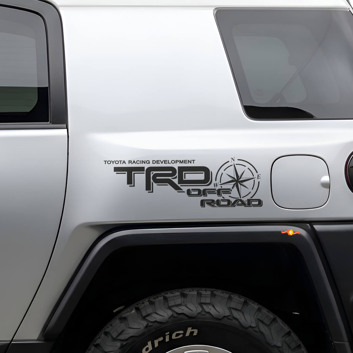 TRD Off Road Kompass Seitenfolie Aufkleber für Toyota FJ Cruiser