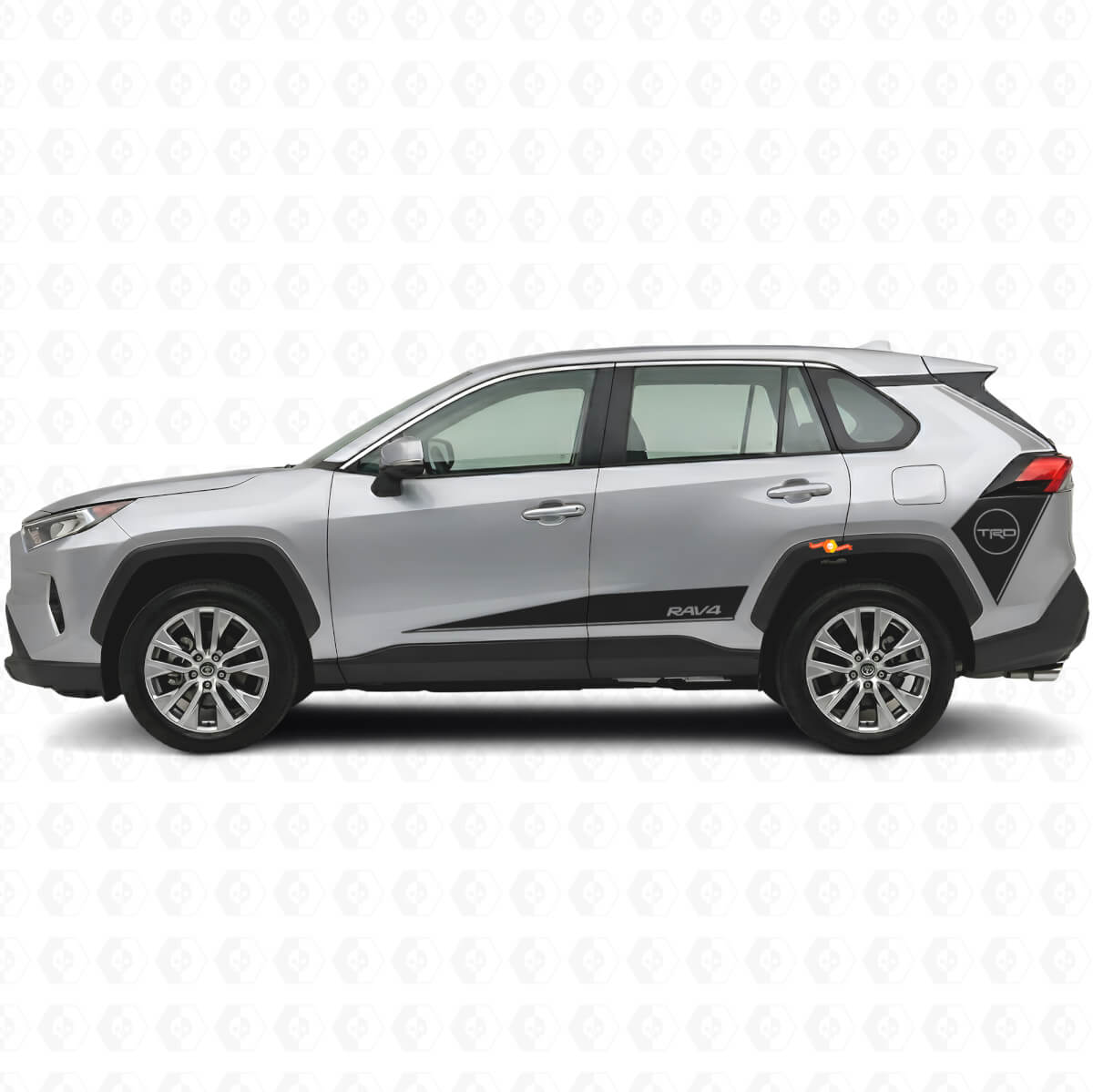 TRD Hockey-Stil Seitenstreifen Vinyl-Aufkleber für Toyota RAV4 2019-2024