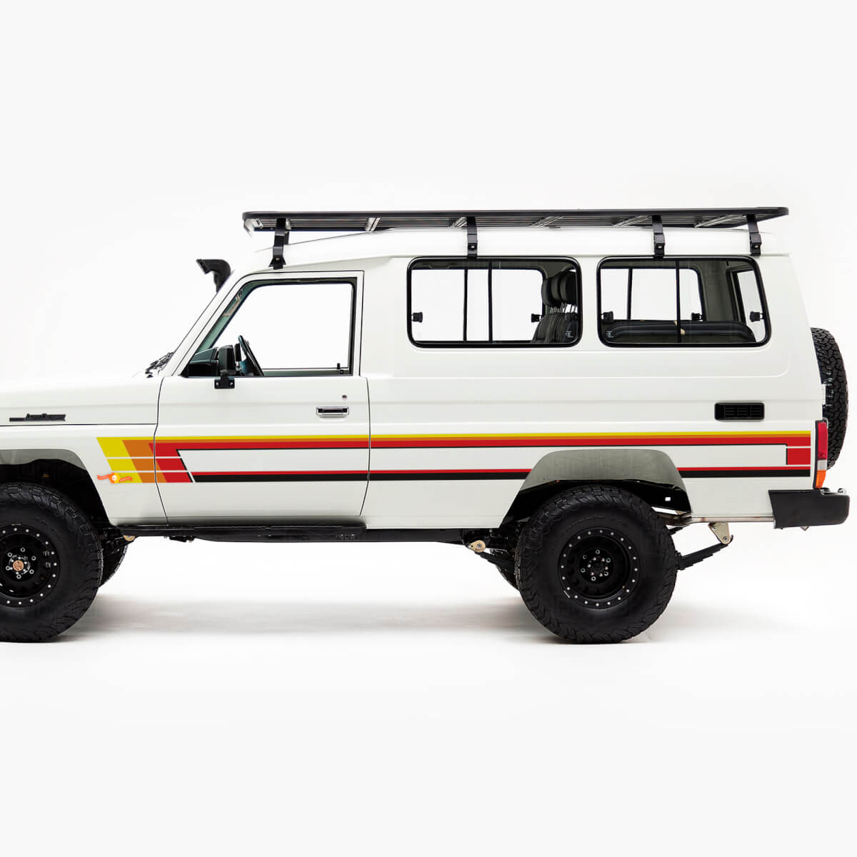 Vintage-Stil Seitenstreifen Vinyl-Aufkleber-Set für Toyota Land Cruiser J75