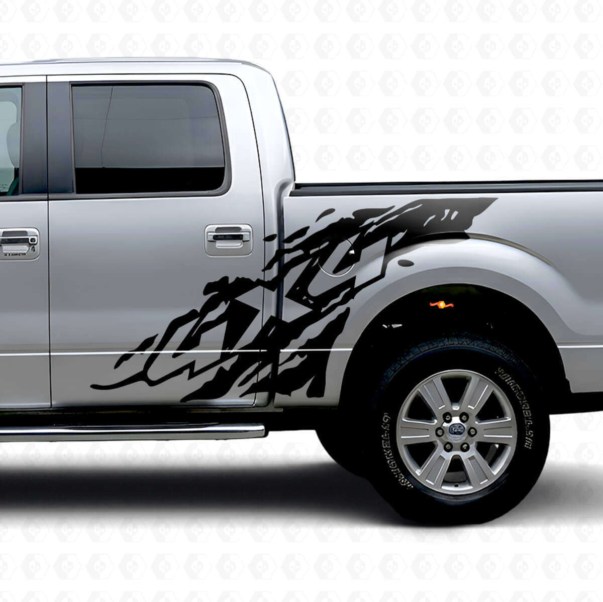 4x4 Schlamm Spritz Seiten Vinyl Aufkleber Set Für Musclecar Truck 2009-2012