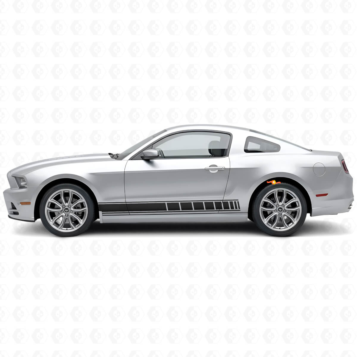 Schachbrett Rocker Panel Streifen Vinyl Aufkleber Set für Musclecar 2010-2014