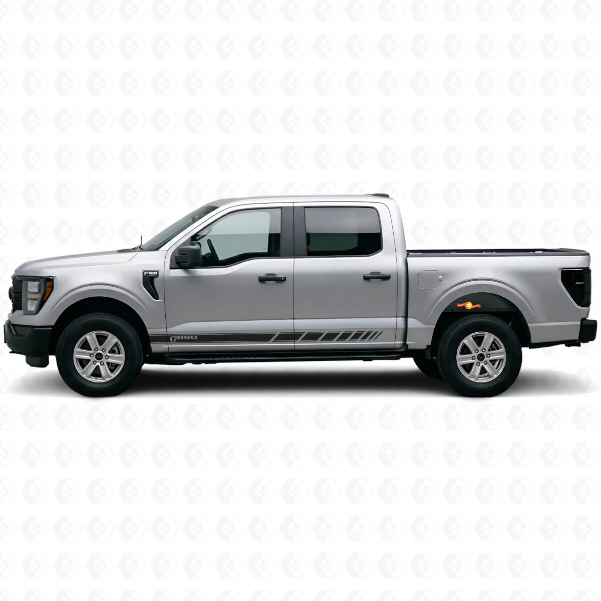 Markierter karierten Seitenstreifen Vinyl-Aufkleber-Kit für Musclecar Truck 2021-26