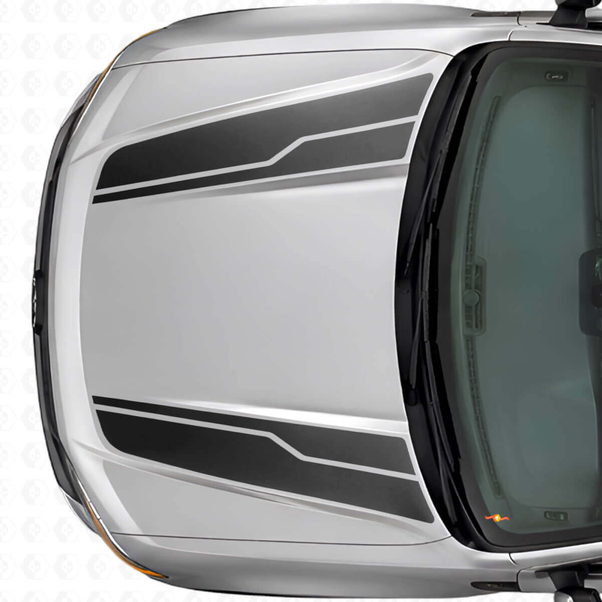 Twin Haubenstreifen Vinyl-Aufkleber Set Für Musclecar Maverick 2022-26