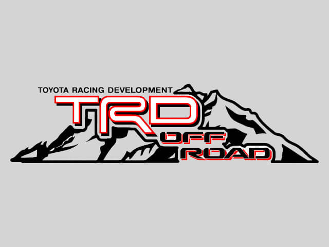 TRD Off Road Mountain Side Vinyl Aufkleber Set für Toyota Fahrzeuge