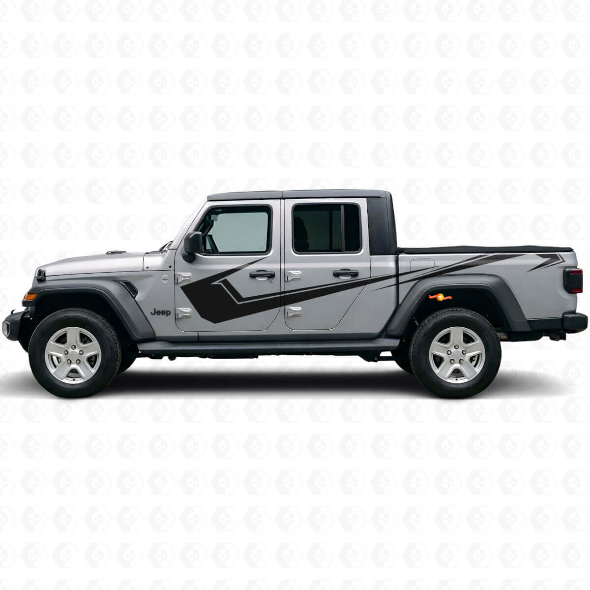 Angular Side Stripes Vinyl-Aufkleber-Set für Jeep Gladiator 2020-27
