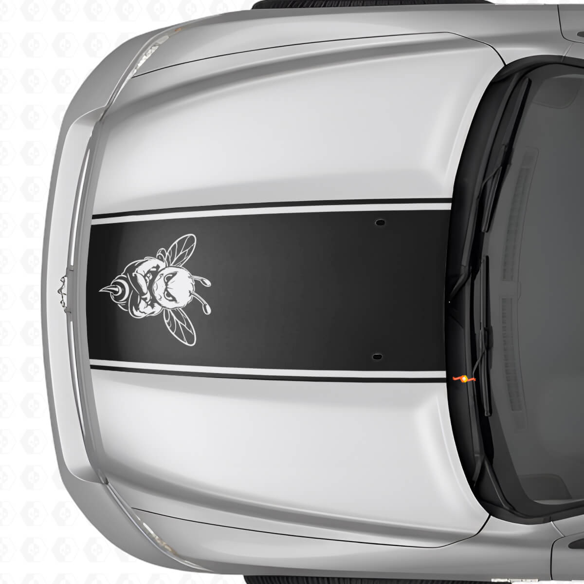 Grumpy Bee Hauben-Konturstreifen Vinylaufkleber für Dodge Ram 1500 2500 3500