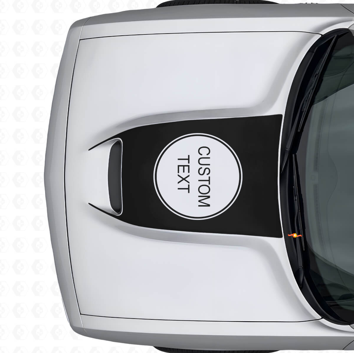 Individuell beschrifteter Vinyl-Aufkleber für Motorhaubenlüftung Dodge Challenger 2015+