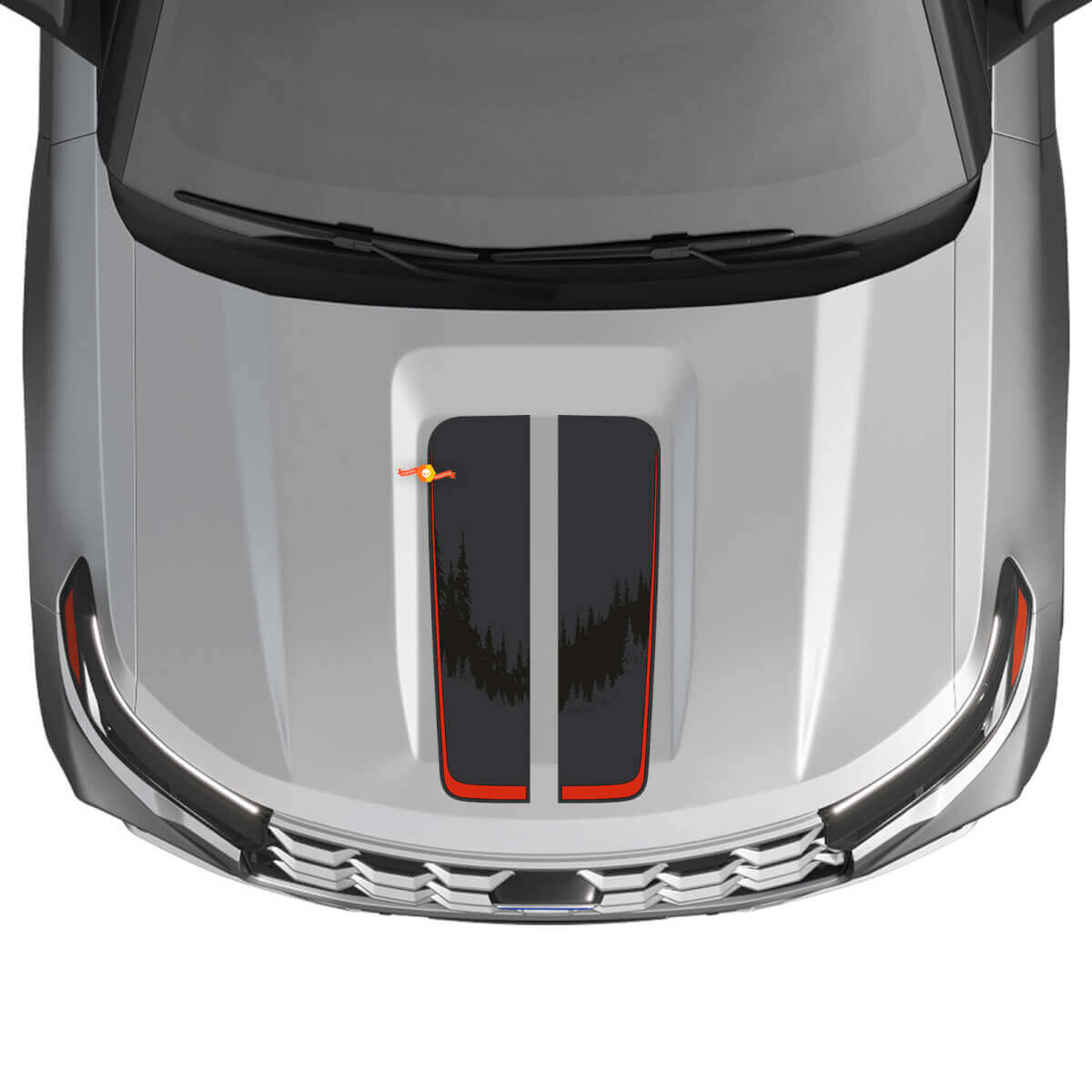Doppelter Motorhauben-Streifen Vinyl-Aufkleber-Set für Musclecar Explorer ST1 2020-2026
