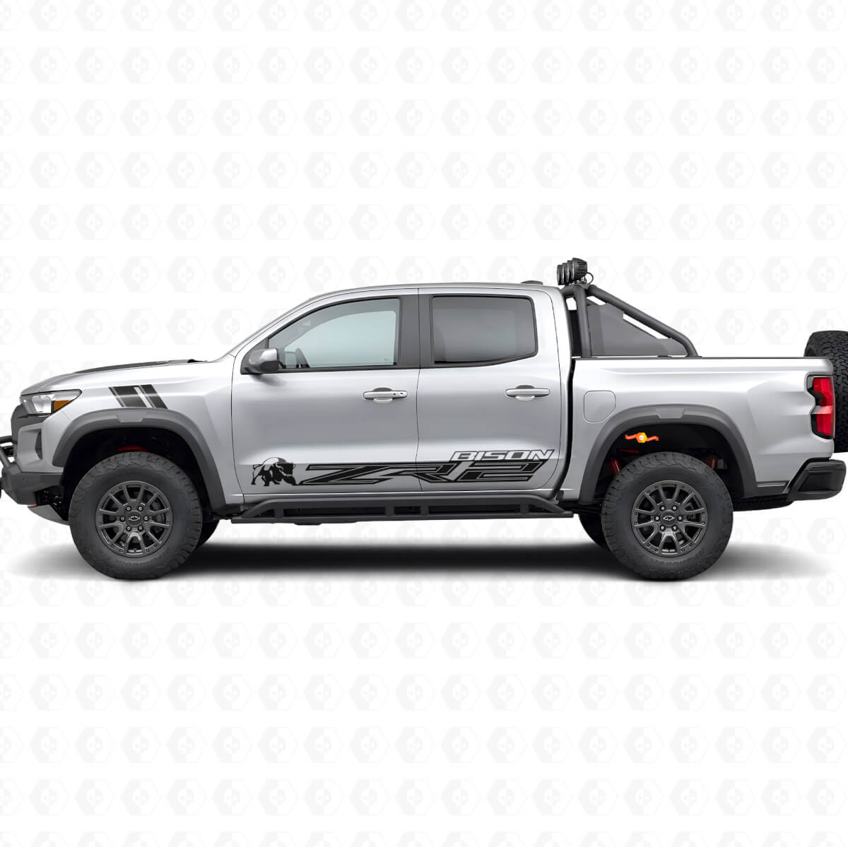 Bison ZR2 Logo Tür Seiten Vinyl-Aufkleber-Set für Chevrolet Colorado ZR2