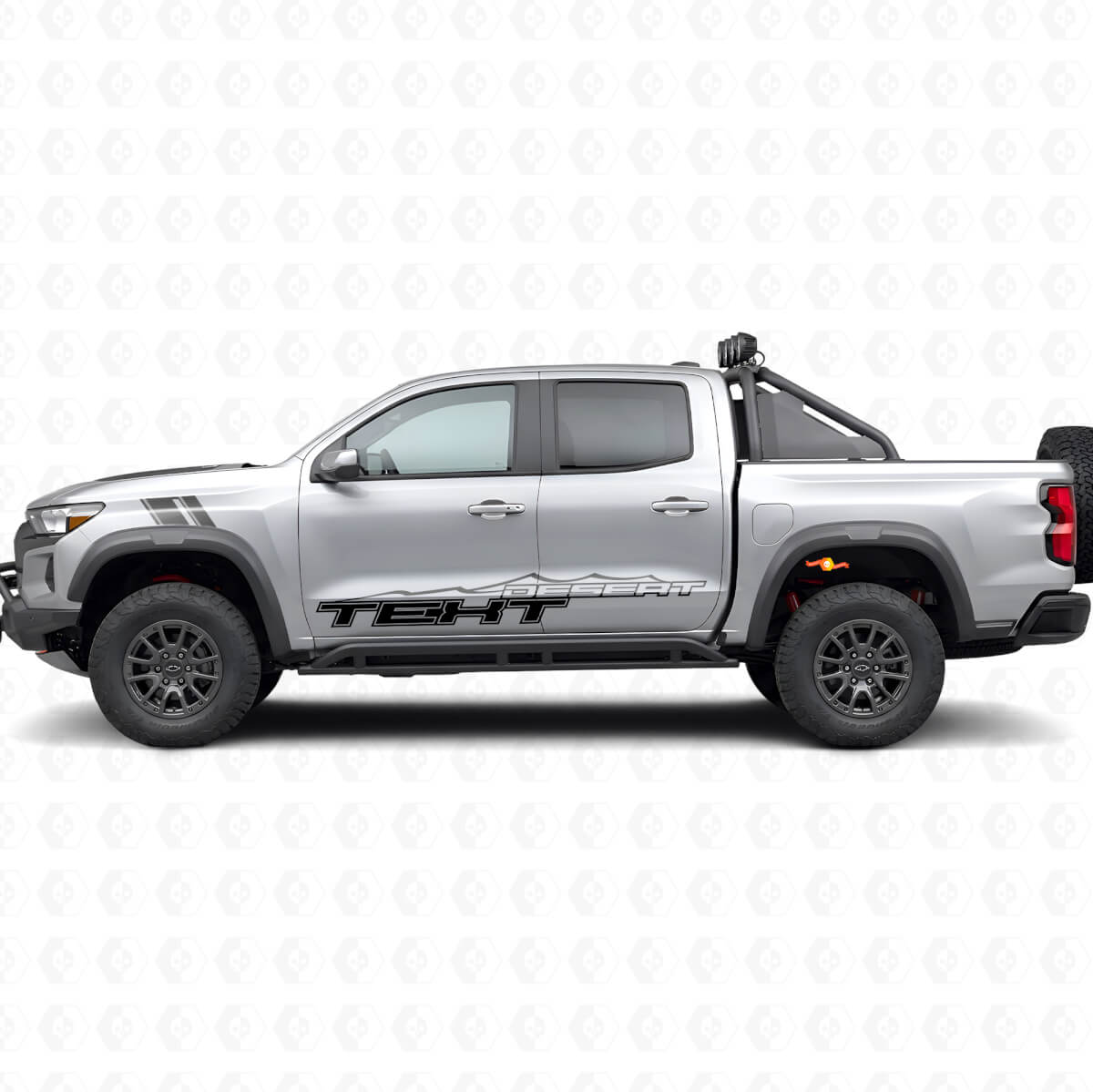 Desert Style Individuelles Text-Türseiten-Vinylaufkleber-Set für Chevrolet Colorado ZR2