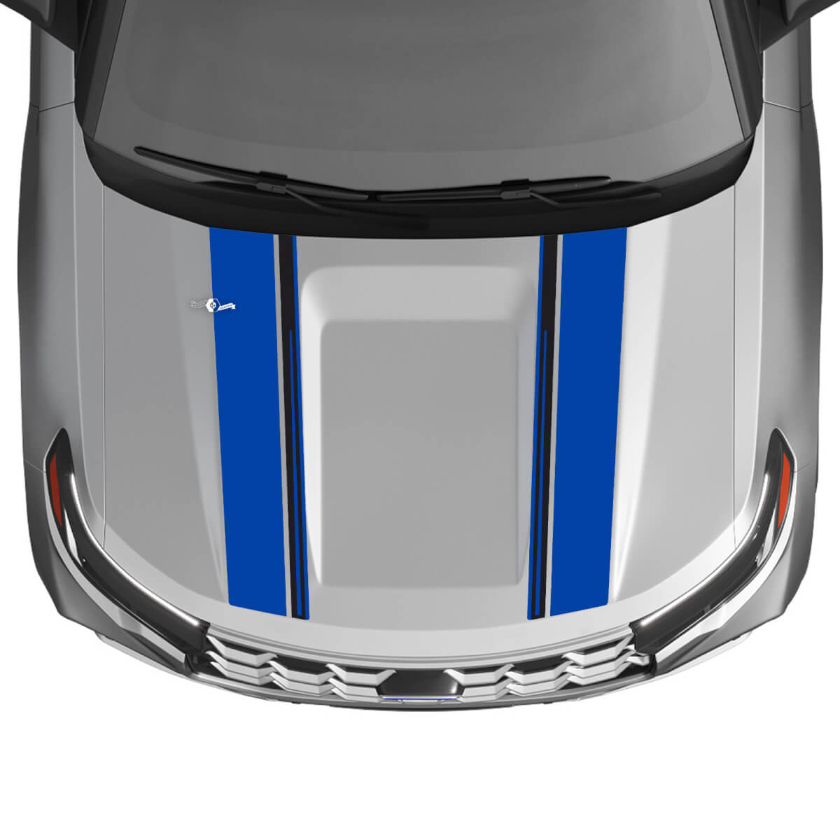 Doppelter Motorhauben-Streifen Vinyl-Aufkleberkit für Musclecar Explorer ST 2020-26
