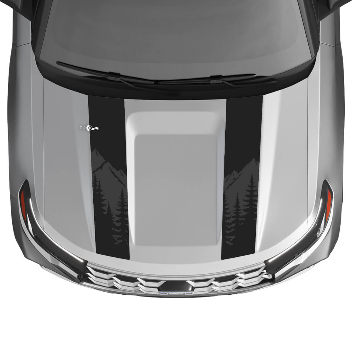 Double Mountain Style Motorhaubenstreifen Vinyl-Aufkleberset für Musclecar Explorer ST 2020-26