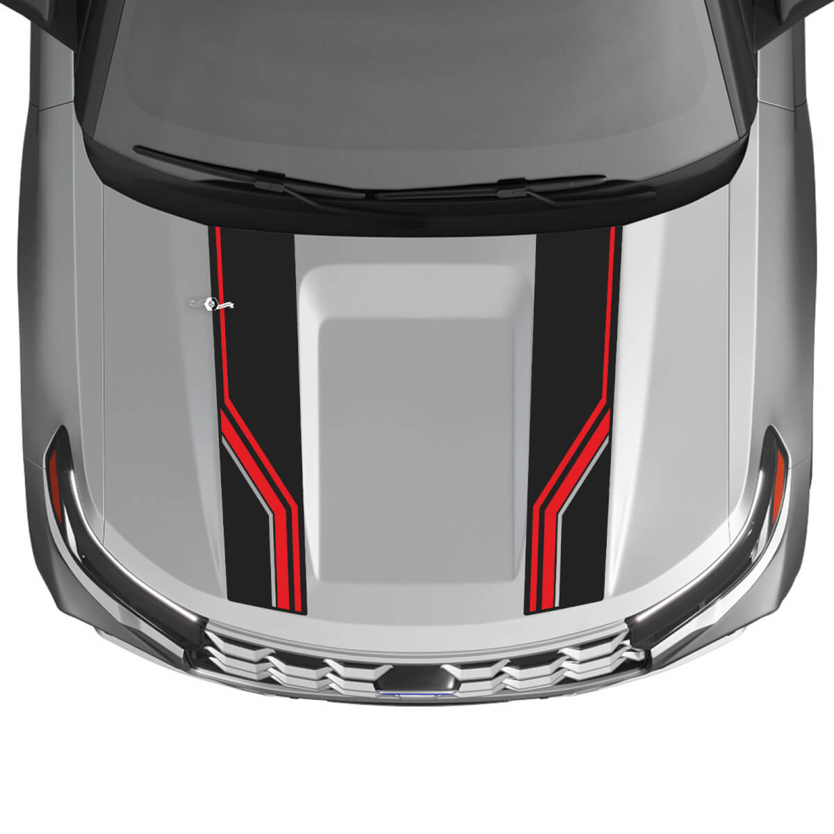 Duales Motorhauben-Streifen Vinyl-Aufkleber-Kit für Musclecar Explorer ST 2020-26