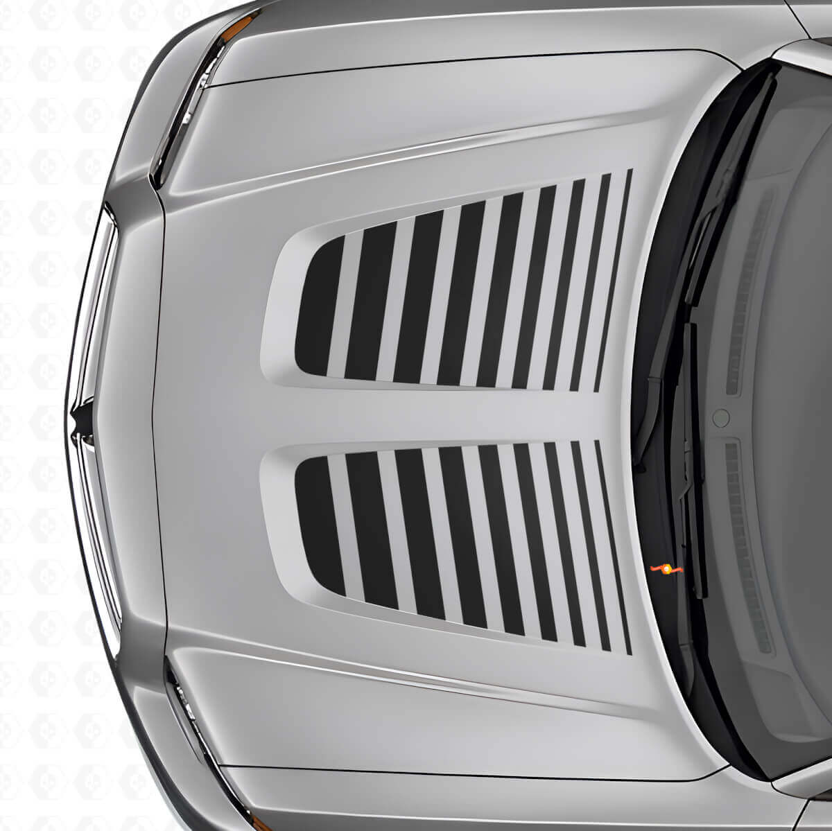Doppel-Stroboskop Motorhaubenstreifen Vinyl-Aufkleber-Set für Dodge Charger