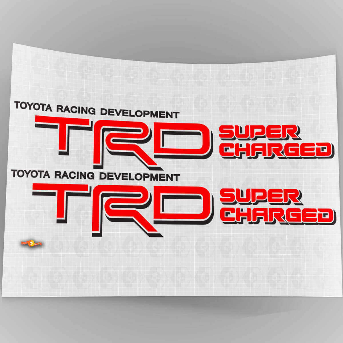 TRD Supercharged Seiten-Vinylaufkleber Paar für Toyota FJ Cruiser