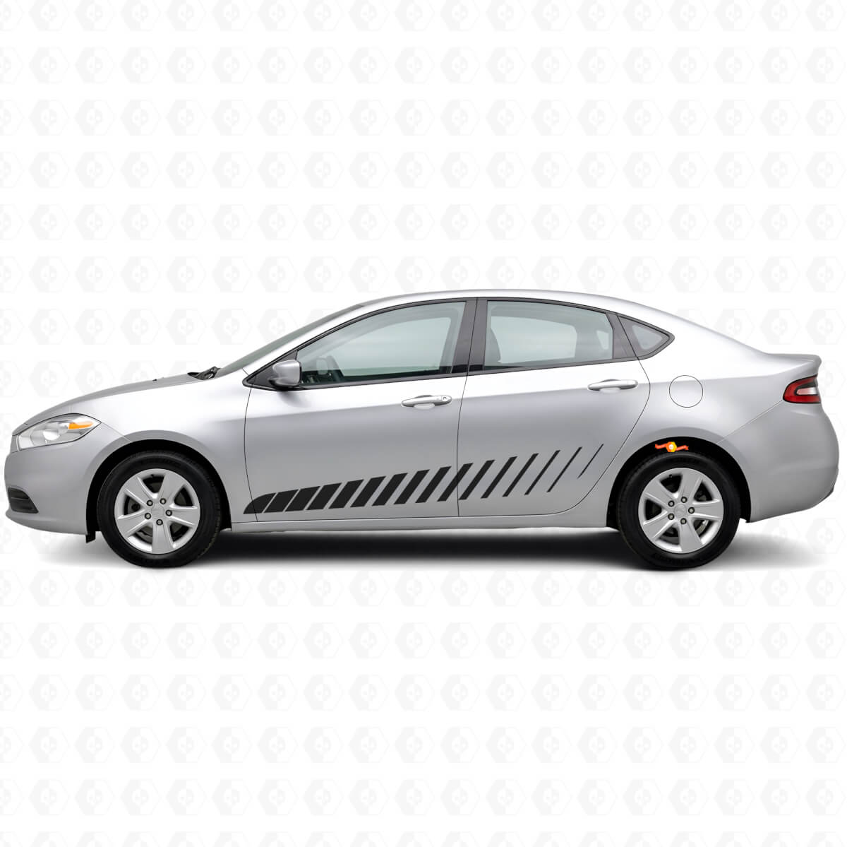 Verziertes Strobe-Seitenstreifen Vinyl-Aufkleber-Set für Dodge Dart