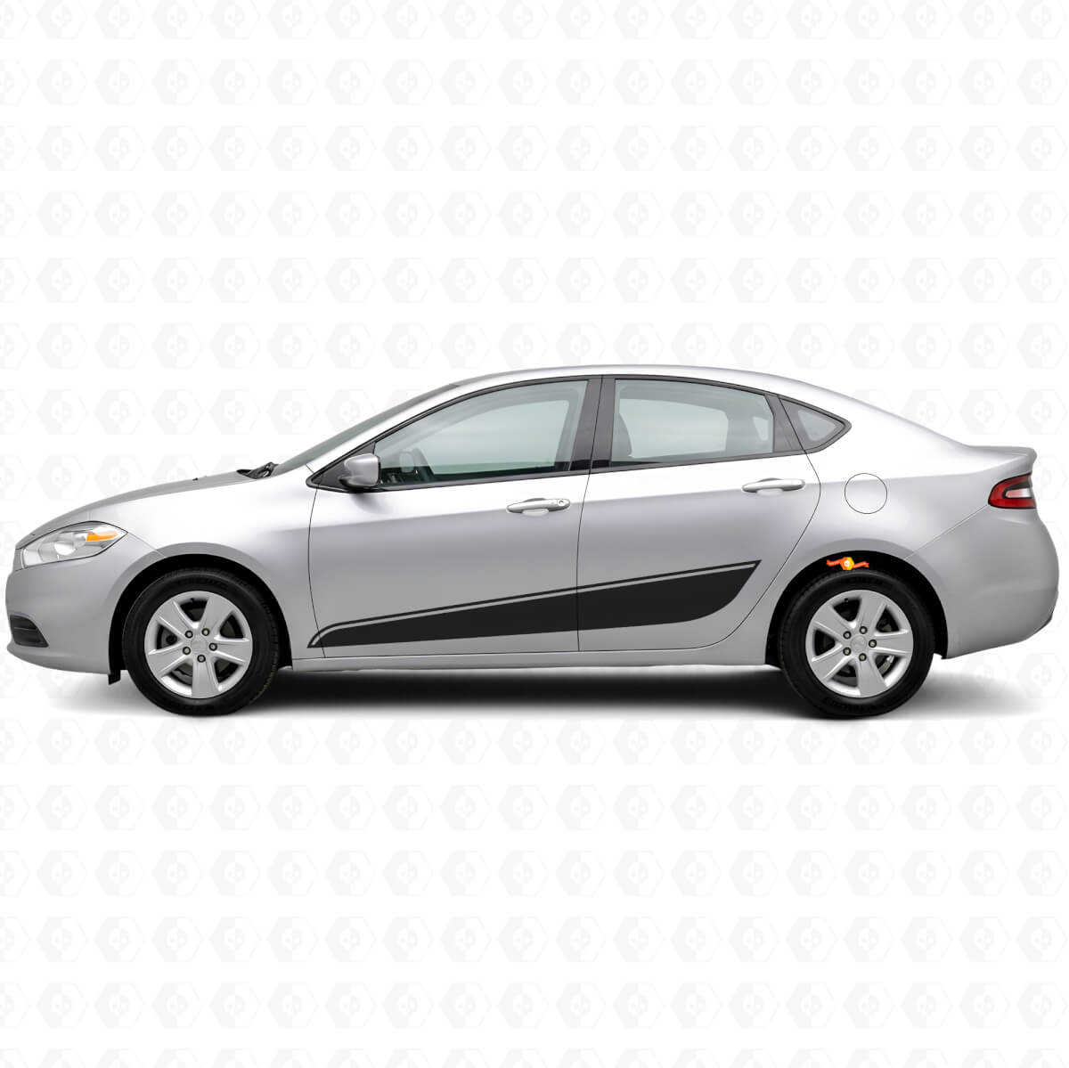 Obere Umrissstreifen Seiten Vinyl-Aufkleber Set für Dodge Dart