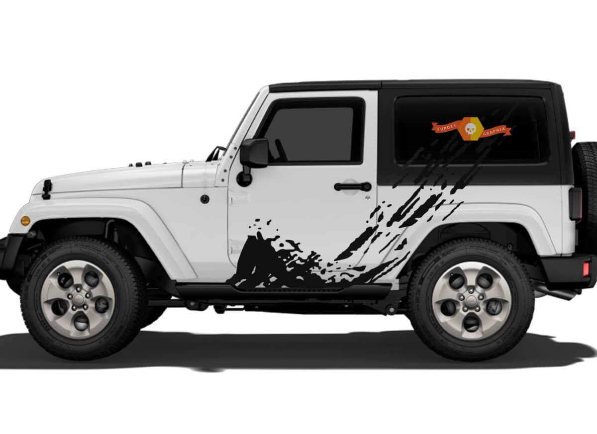 Schlammspritzer Seiten-Vinylaufkleber für Jeep Wrangler 2007-2027