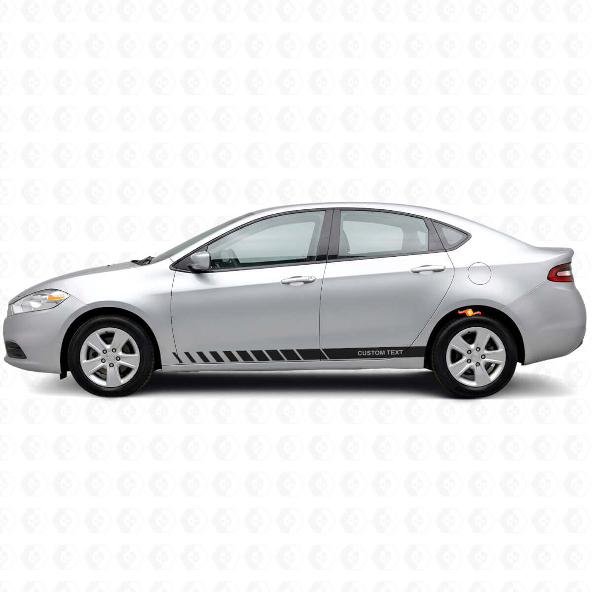 Stroboskop-Stil Rocker Panel Custom Streifen Vinyl-Aufkleber-Set für Dodge Dart 2013+
