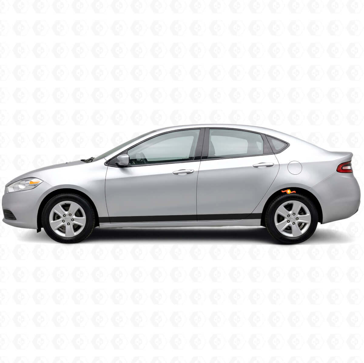 Gerade Türseiten-Streifen Vinyl-Aufkleber-Set für Dodge Dart