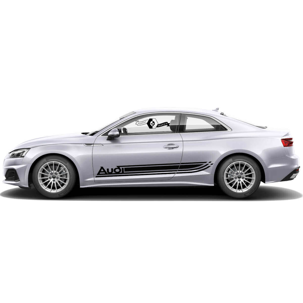 Marken-Seitenstreifen Vinyl-Aufkleber-Set für Audi A5