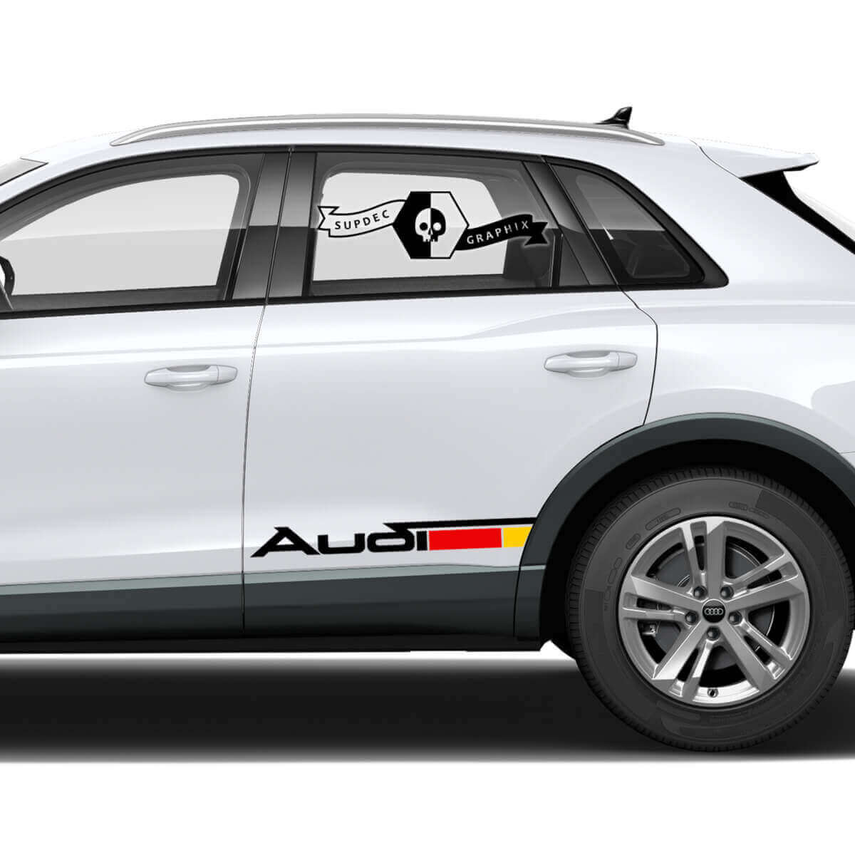 Seitentür-Aufkleberset im Stil der deutschen Flagge für Audi Q3