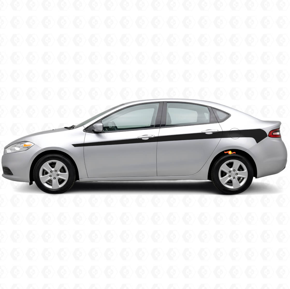 Akzent-Seitenstreifen Vinyl-Aufkleber Kit für Dodge Dart 2013+