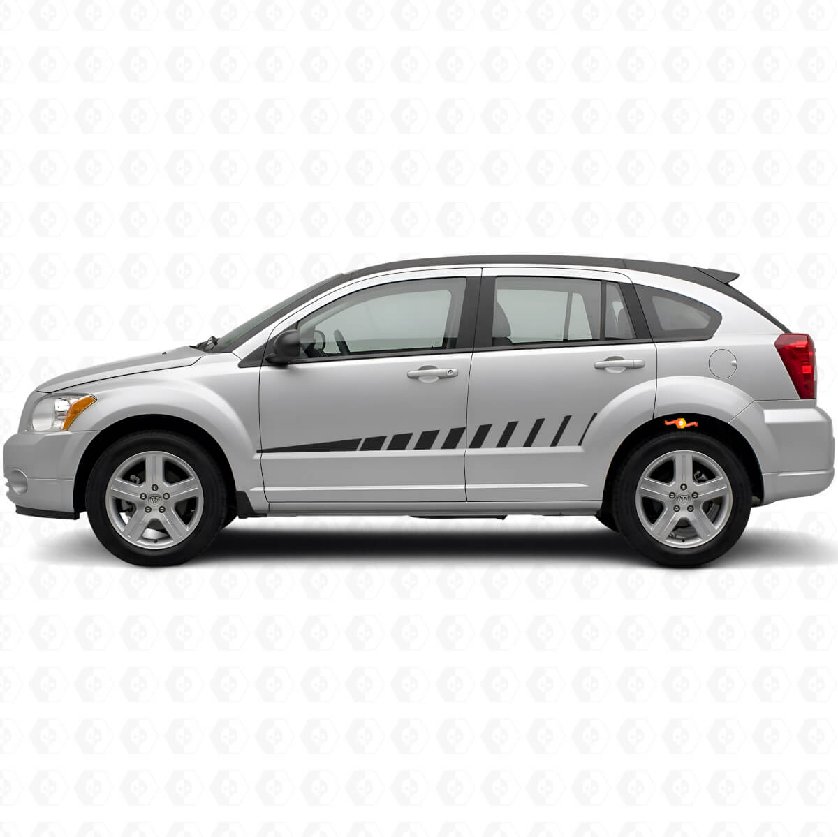 Strobe Design Seitenstreifen Vinyl-Aufkleber Set für Dodge Caliber 2007+