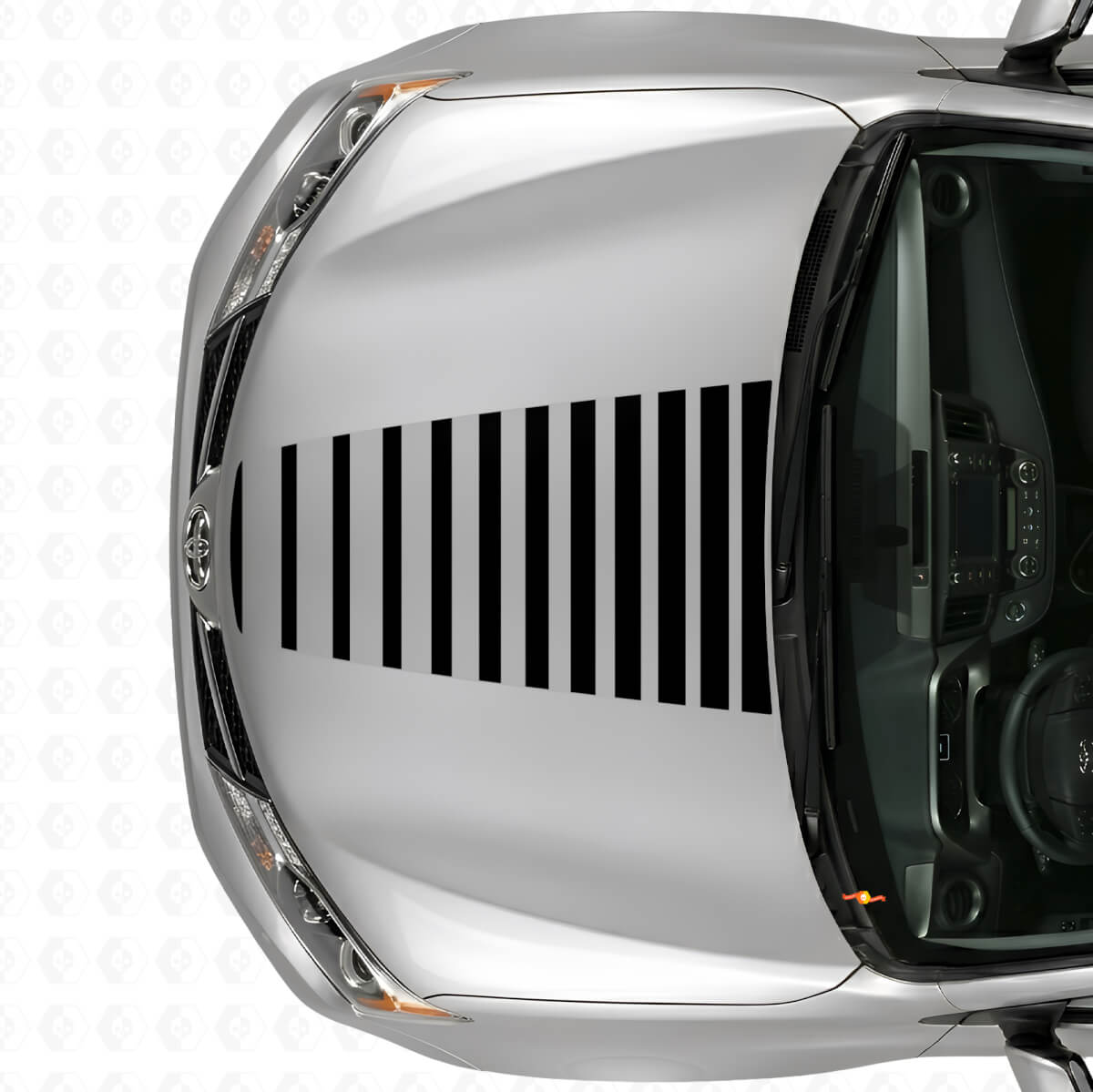 Strobe-Stil Motorhaubenstreifen Vinylaufkleber für Toyota RAV4 2013+