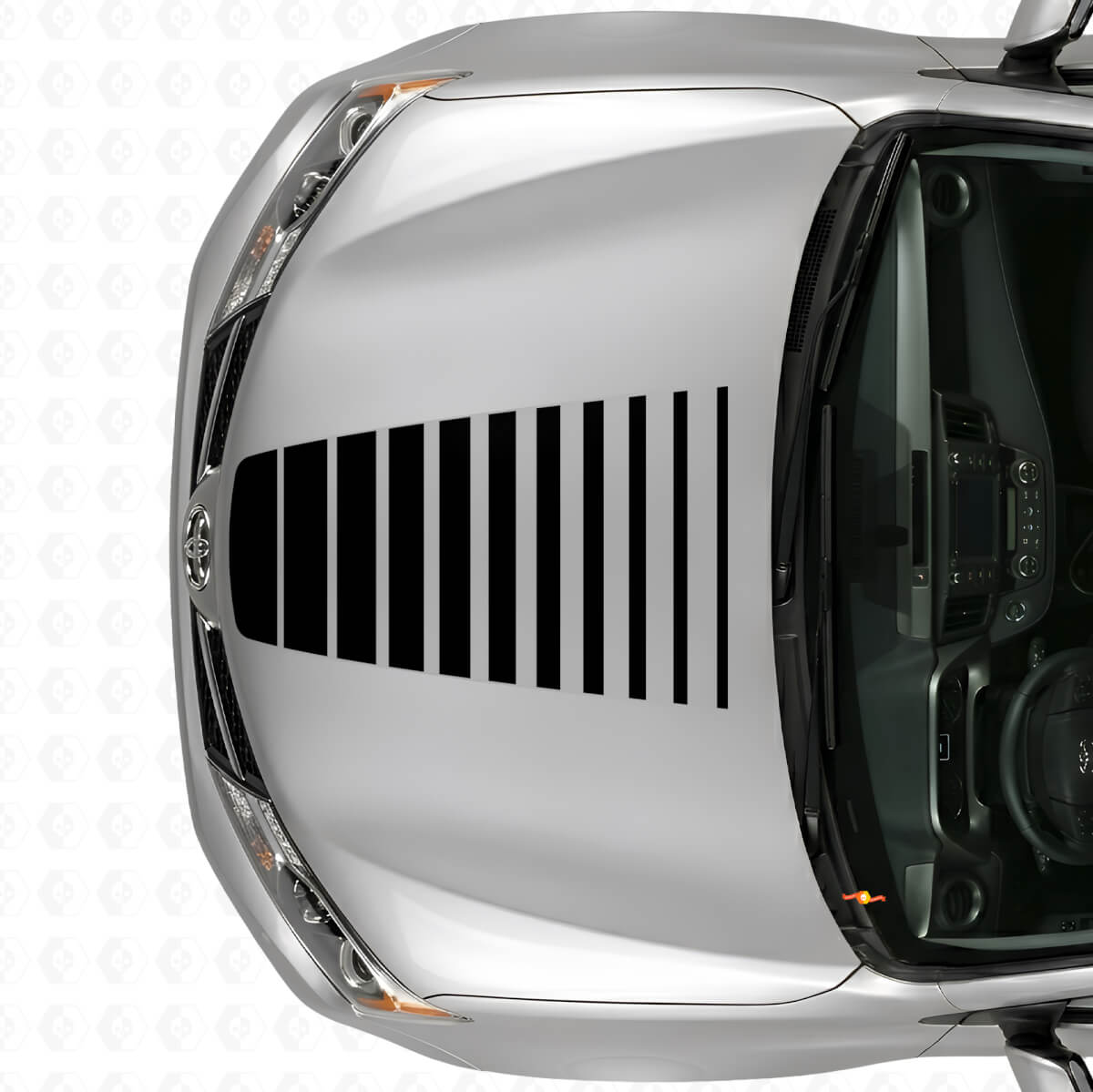Aufleuchtender Stroboskop-Motorhaubenstreifen Vinyl-Aufkleber für Toyota RAV4 2013+