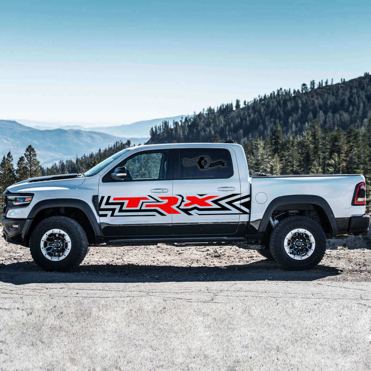 TRX Türseiten-Vinylaufkleber-Set für Dodge Ram Rebel TRX 2021+