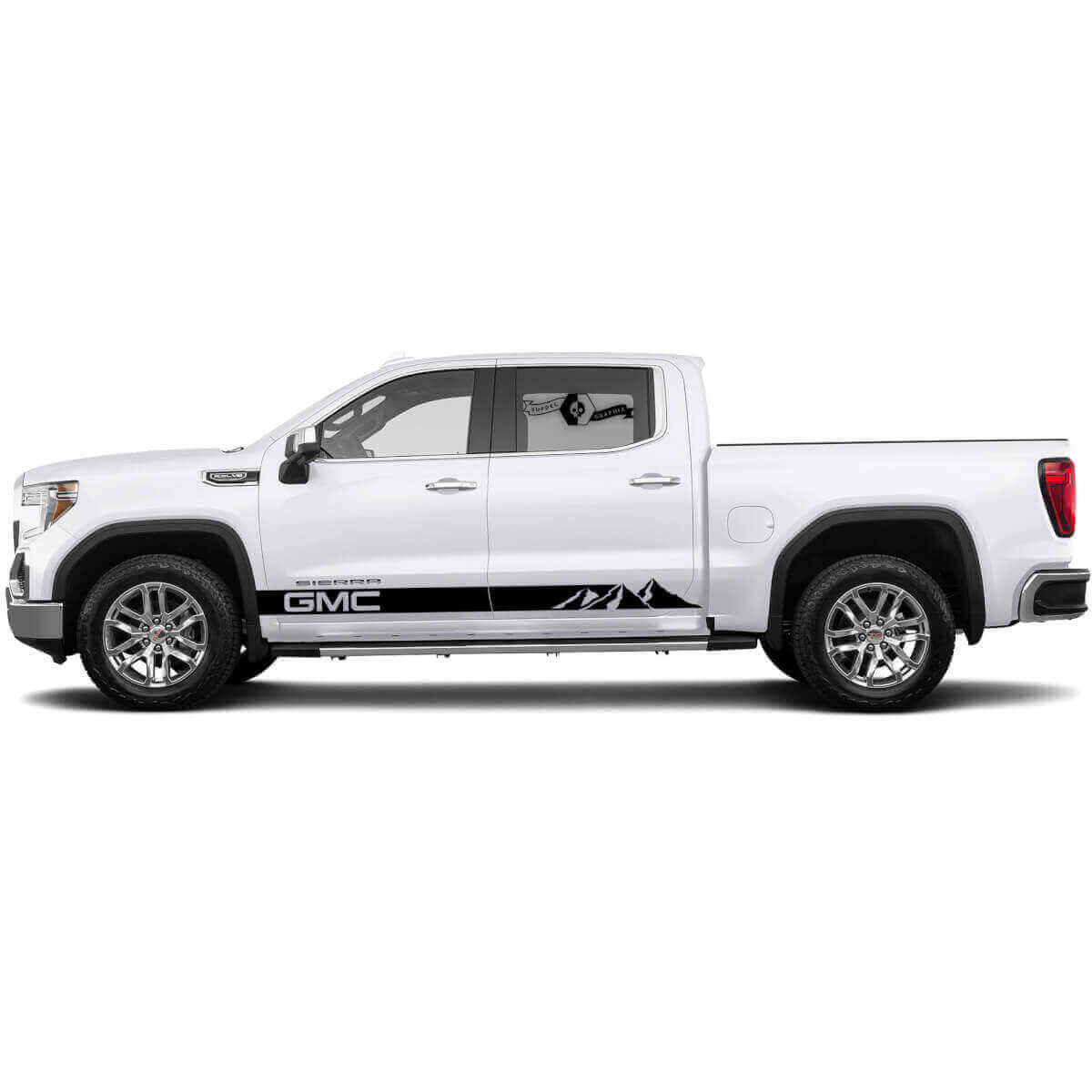 Mountain Style Seitenstreifen Vinyl Aufkleber Set für GMC Sierra
