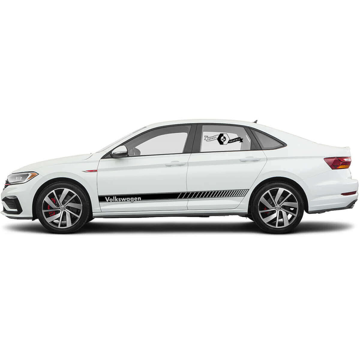Volkswagen Schriftzug Seitenstreifen Vinyl-Aufkleber Set für Volkswagen Jetta