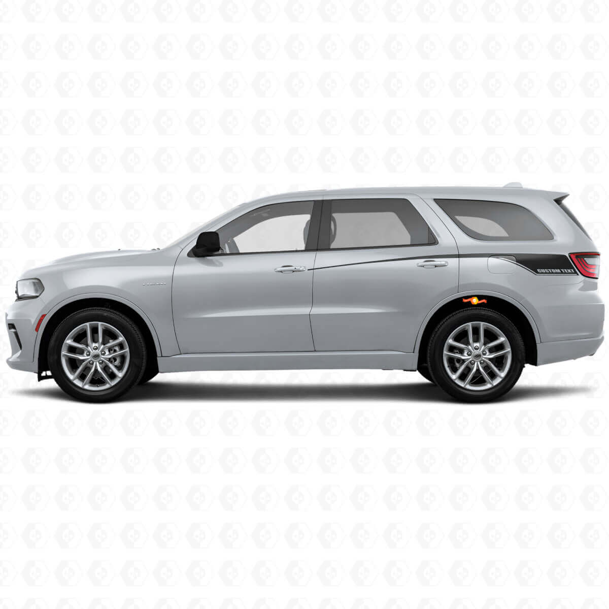 Verjüngende individuelle hintere Seitenstreifen Vinyl-Aufkleber-Kit für Dodge Durango 2011+
