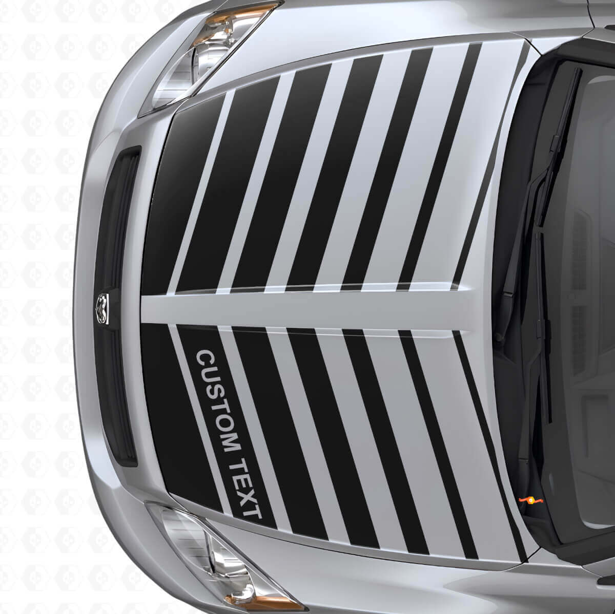 Individuelles Doppel-Strobe-Streifen Motorhauben Vinyl-Aufkleber-Set für Dodge Caliber 2007+