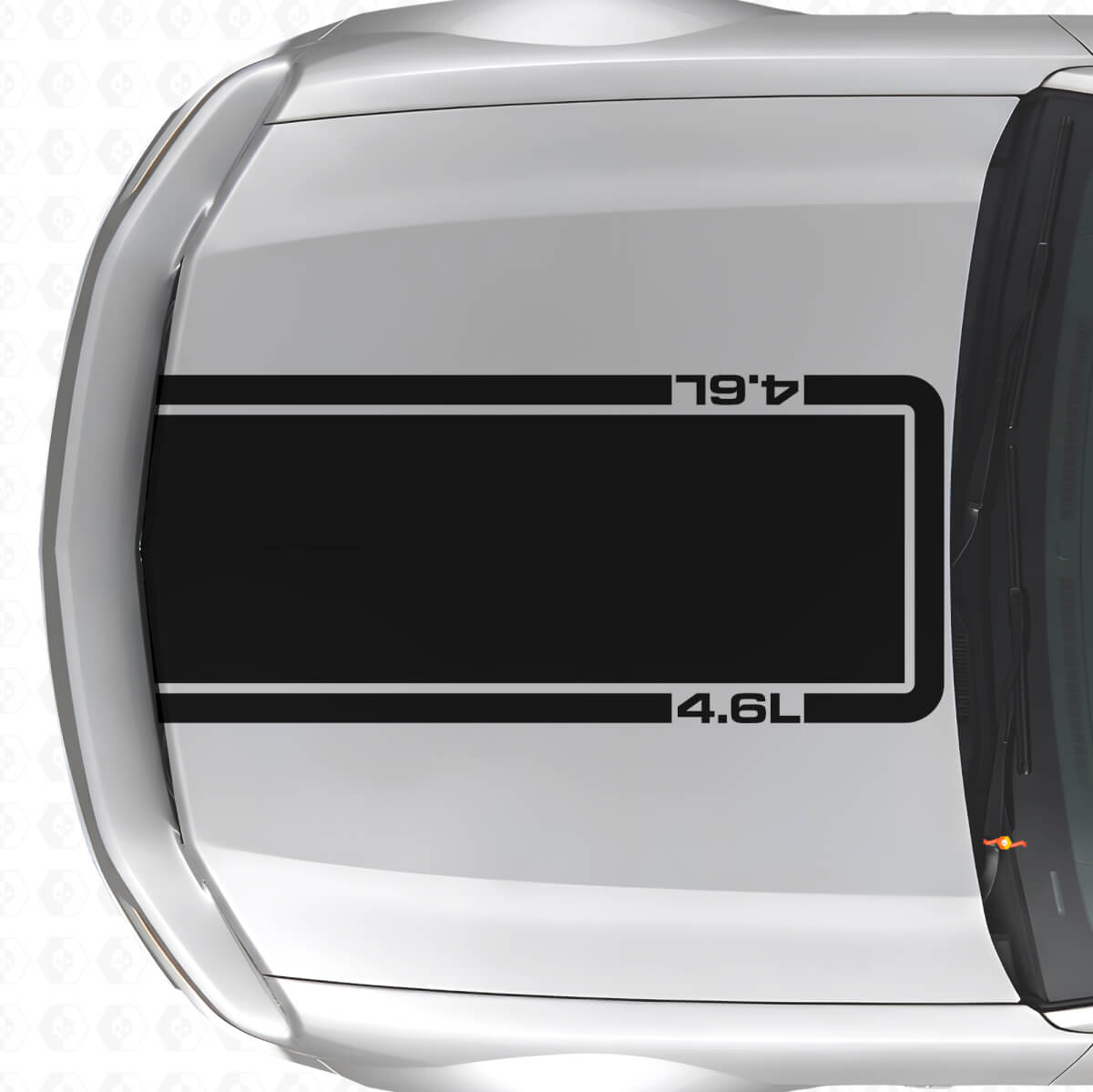 4,6L Motorhauben-Konturstreifen Vinyl-Aufkleber für Musclecar Musclecarmodel Mach 1 2005-09