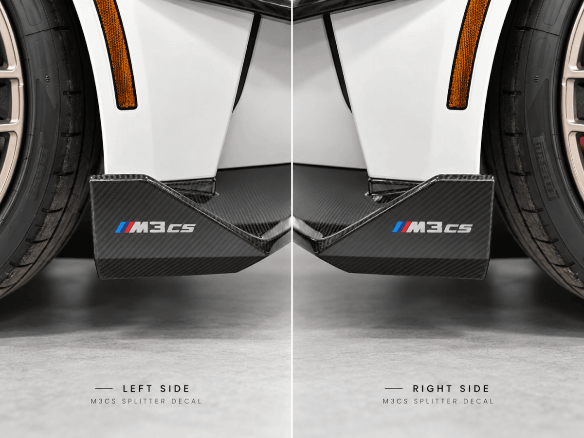 Frontstoßstange Splitter Seitenaufkleber Set mit 2 Stück für BMW M3 CS