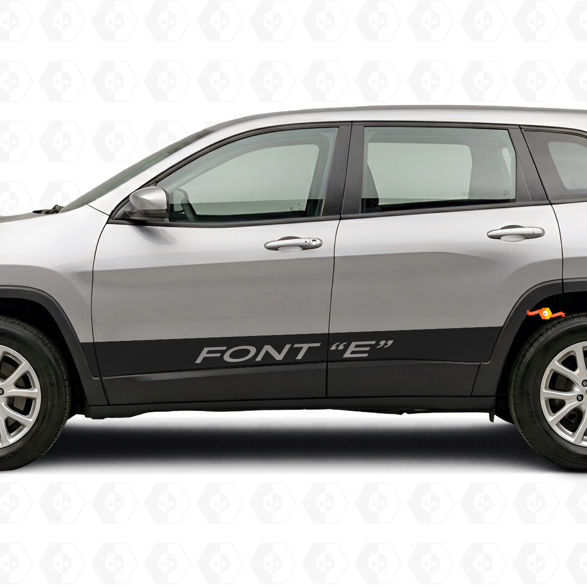 Benutzerdefinierte gerade Streifen Seiten-Vinylaufkleber für Jeep Cherokee 2014-2023