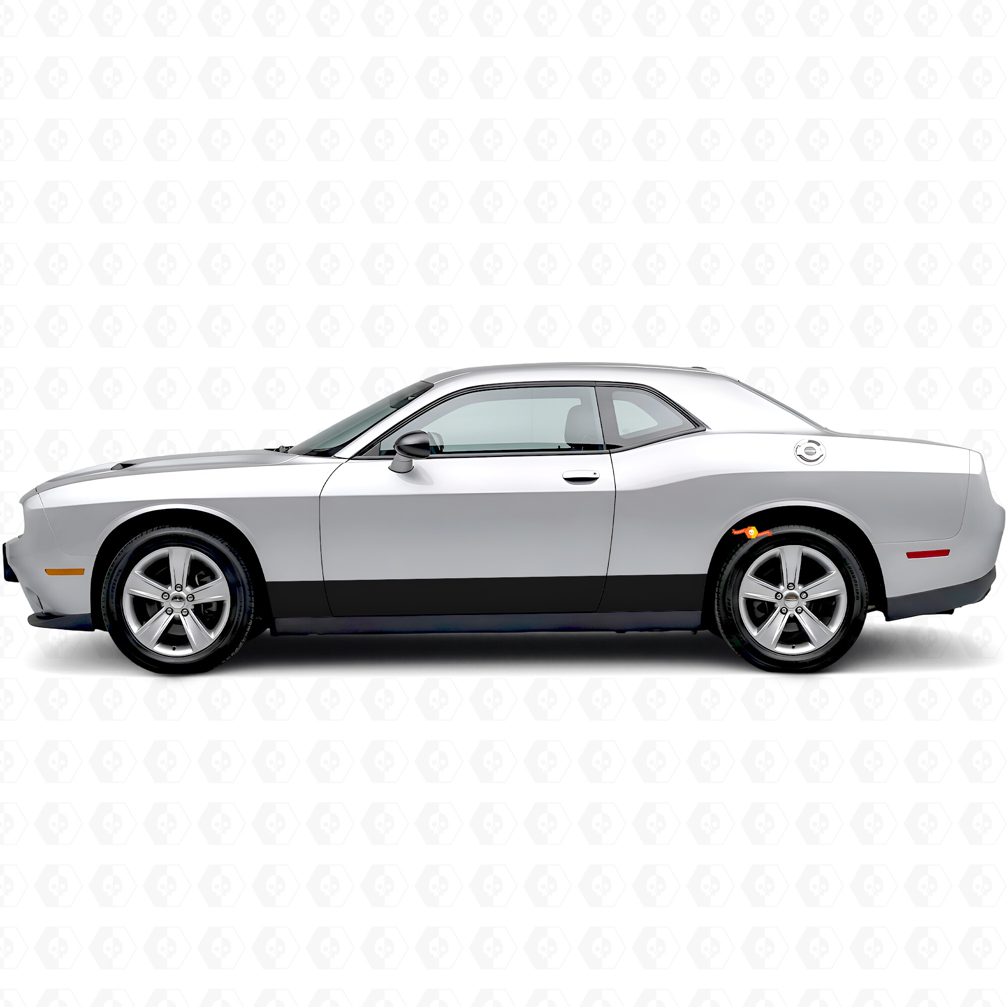 Gerade Streifen Schweller Vinyl-Aufkleber für Dodge Challenger