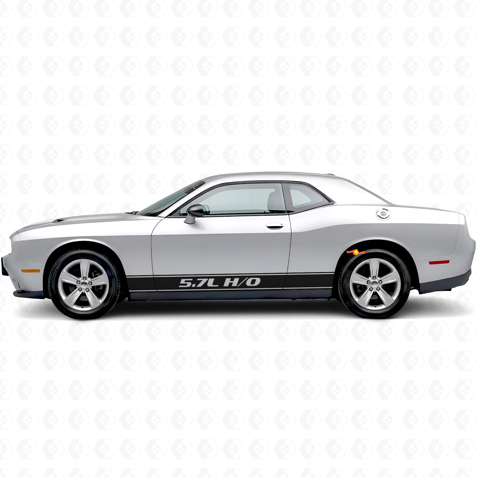5,7L H/O Umriss-Streifen Schweller-Vinyl-Aufkleber für Dodge Challenger