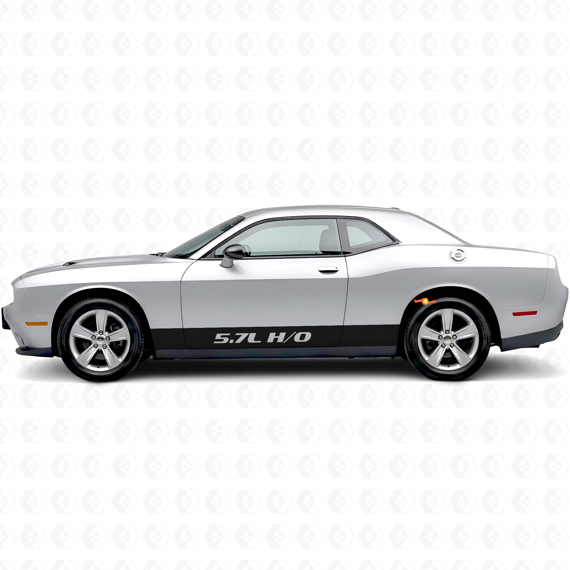 5.7L H/O Gerade Streifen Schweller Vinylaufkleber für Dodge Challenger