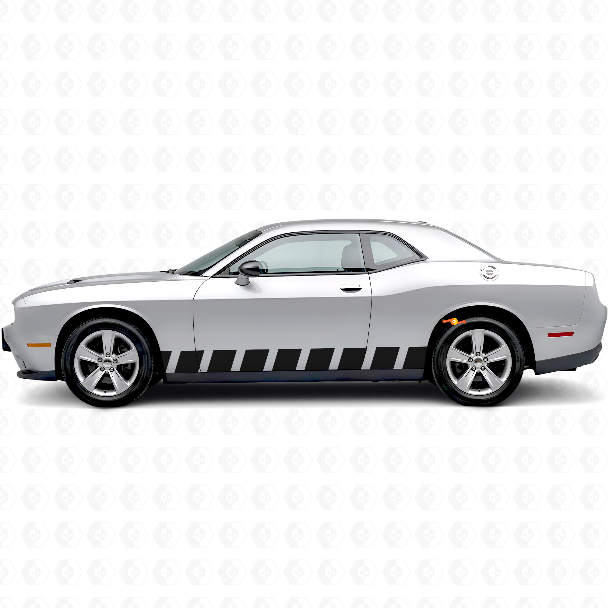 Block-Streifen Seiten-Vinyl-Aufkleber für Dodge Challenger