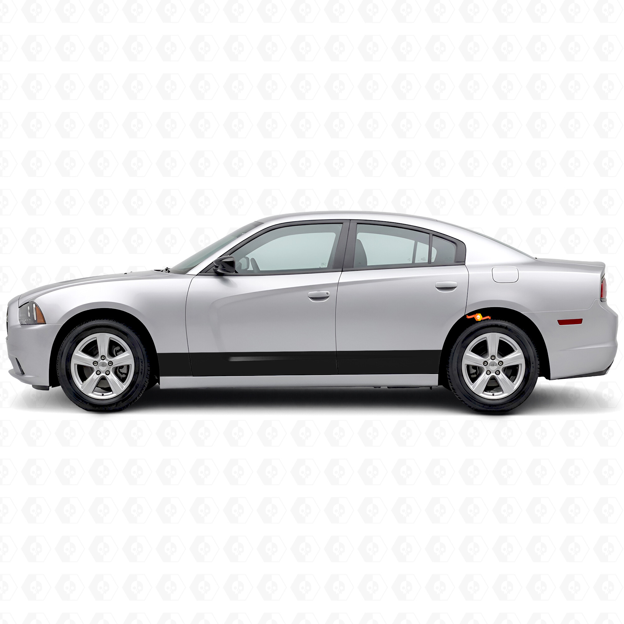 Gerade Streifen Seiten Vinyl Aufkleber Sticker für Dodge Charger 2011-2014